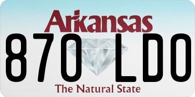 AR license plate 870LDO