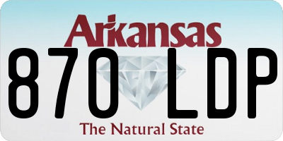 AR license plate 870LDP