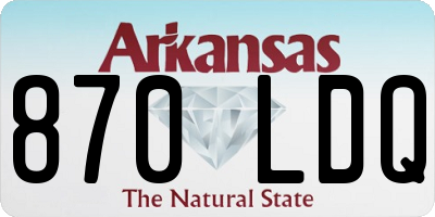 AR license plate 870LDQ
