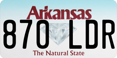 AR license plate 870LDR
