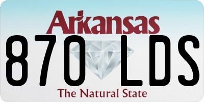 AR license plate 870LDS