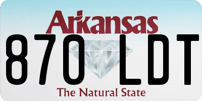 AR license plate 870LDT