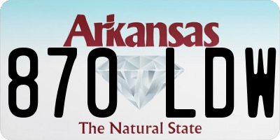 AR license plate 870LDW