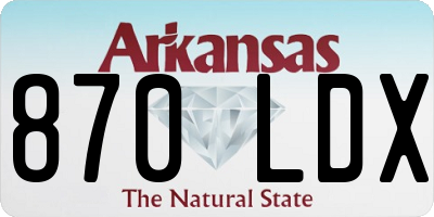 AR license plate 870LDX
