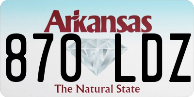 AR license plate 870LDZ