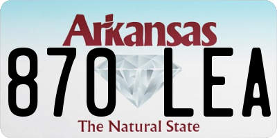 AR license plate 870LEA