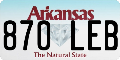 AR license plate 870LEB