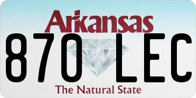 AR license plate 870LEC
