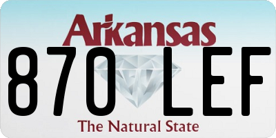 AR license plate 870LEF