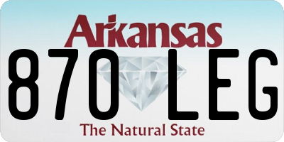 AR license plate 870LEG