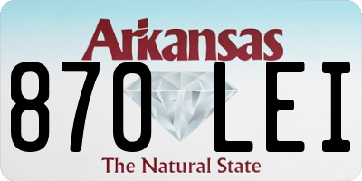 AR license plate 870LEI