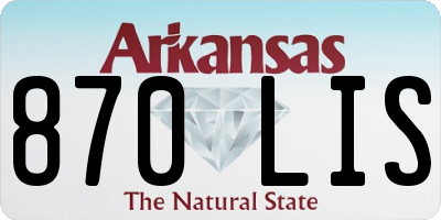 AR license plate 870LIS