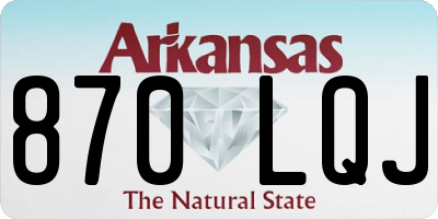 AR license plate 870LQJ
