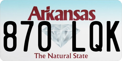 AR license plate 870LQK