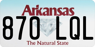 AR license plate 870LQL