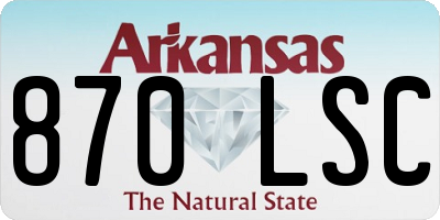 AR license plate 870LSC