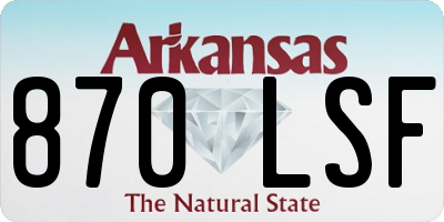 AR license plate 870LSF