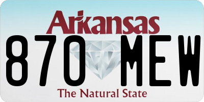 AR license plate 870MEW