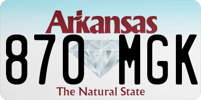 AR license plate 870MGK