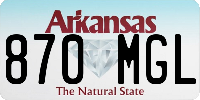 AR license plate 870MGL