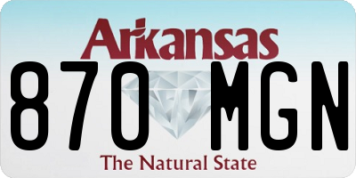 AR license plate 870MGN