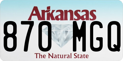 AR license plate 870MGQ