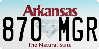 AR license plate 870MGR
