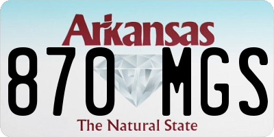 AR license plate 870MGS