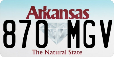 AR license plate 870MGV