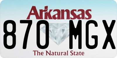AR license plate 870MGX