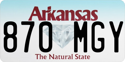 AR license plate 870MGY