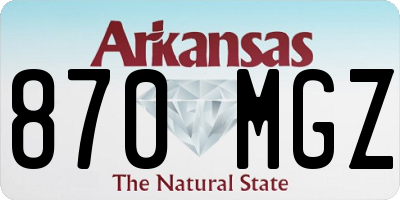 AR license plate 870MGZ
