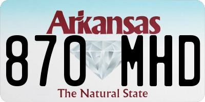 AR license plate 870MHD
