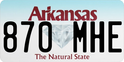 AR license plate 870MHE