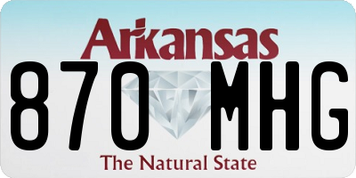 AR license plate 870MHG