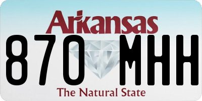 AR license plate 870MHH