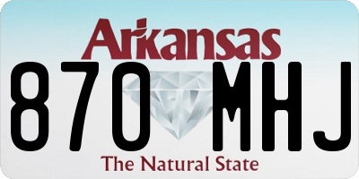 AR license plate 870MHJ