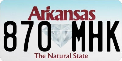 AR license plate 870MHK