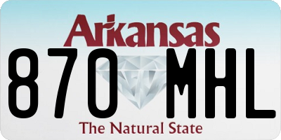 AR license plate 870MHL