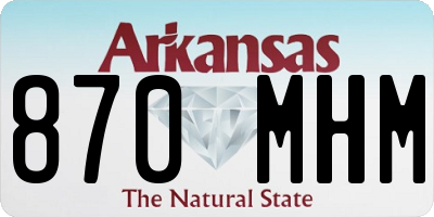 AR license plate 870MHM