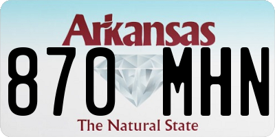 AR license plate 870MHN