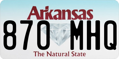 AR license plate 870MHQ