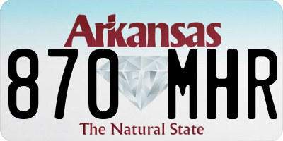 AR license plate 870MHR