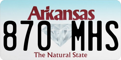 AR license plate 870MHS