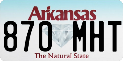 AR license plate 870MHT