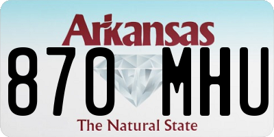 AR license plate 870MHU