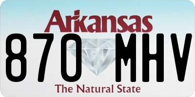 AR license plate 870MHV