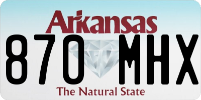 AR license plate 870MHX