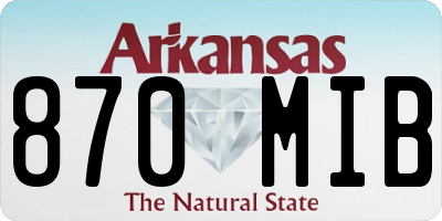 AR license plate 870MIB