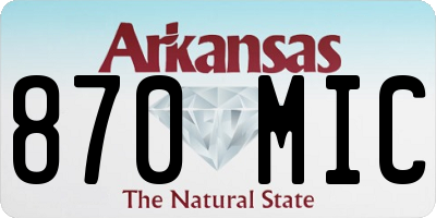 AR license plate 870MIC